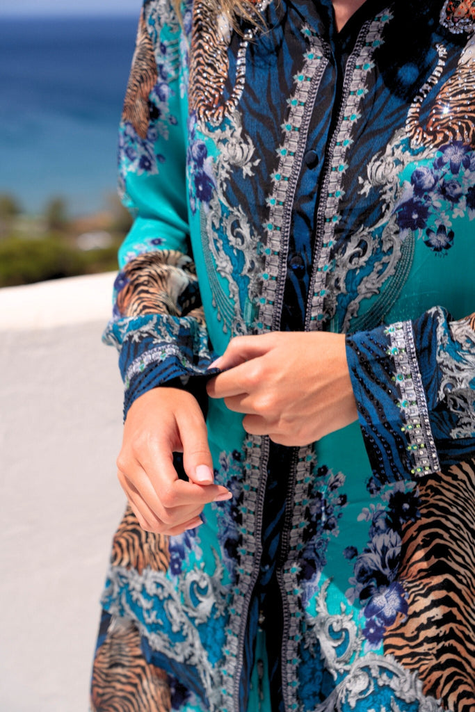 BLUE TIGRESS WOMEN SHIRT - Czarina