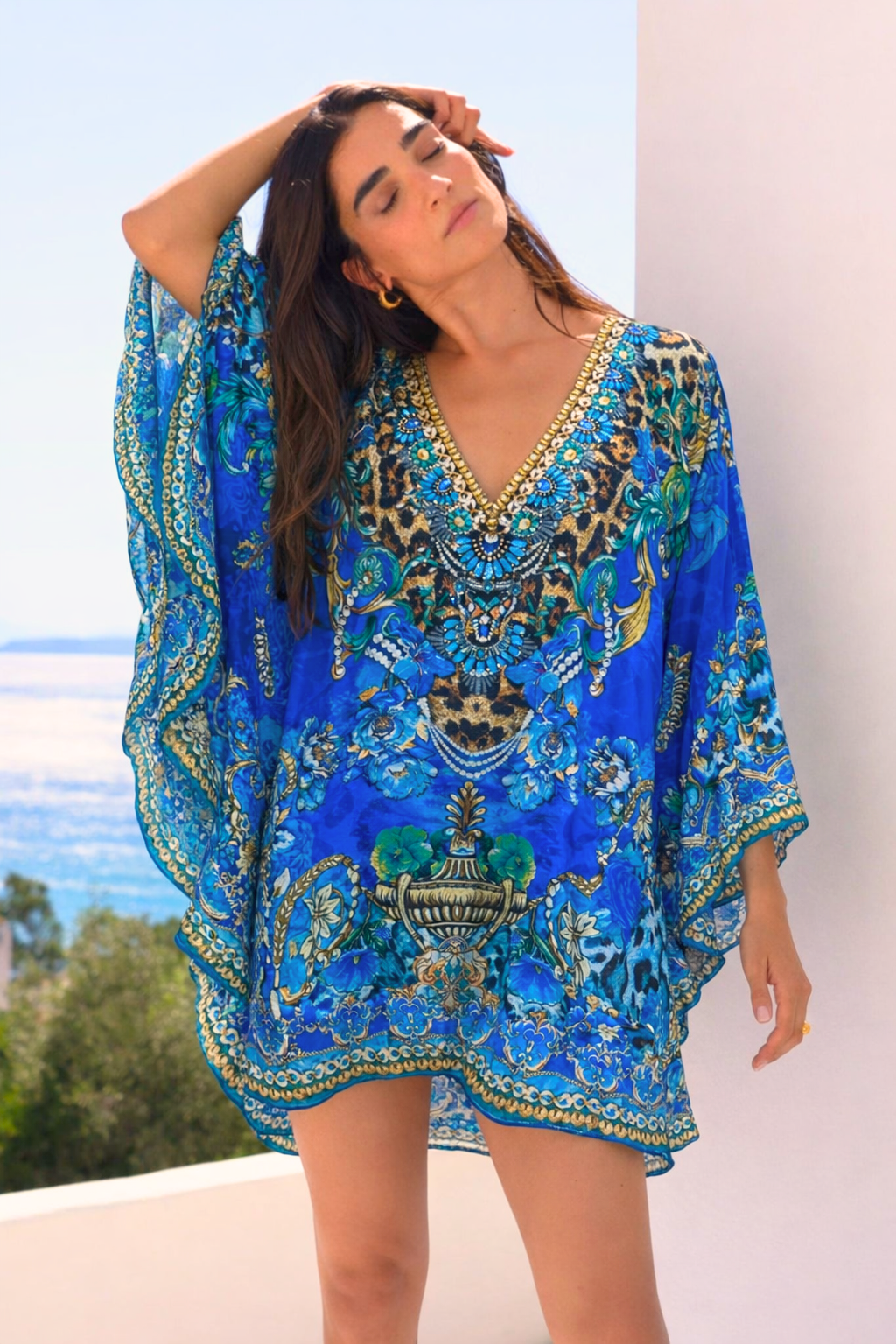 BOHO BLUES KAFTAN DRESS – Czarina USA