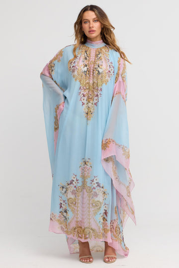 Dusk Till Dawn High - neck Maxi Kaftan - Czarina