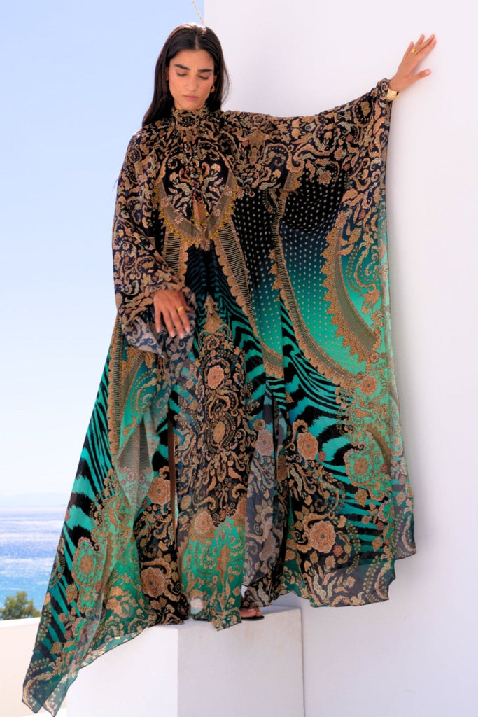 EMERALD EMPRESS HI - NECK MAXI KAFTAN - Czarina