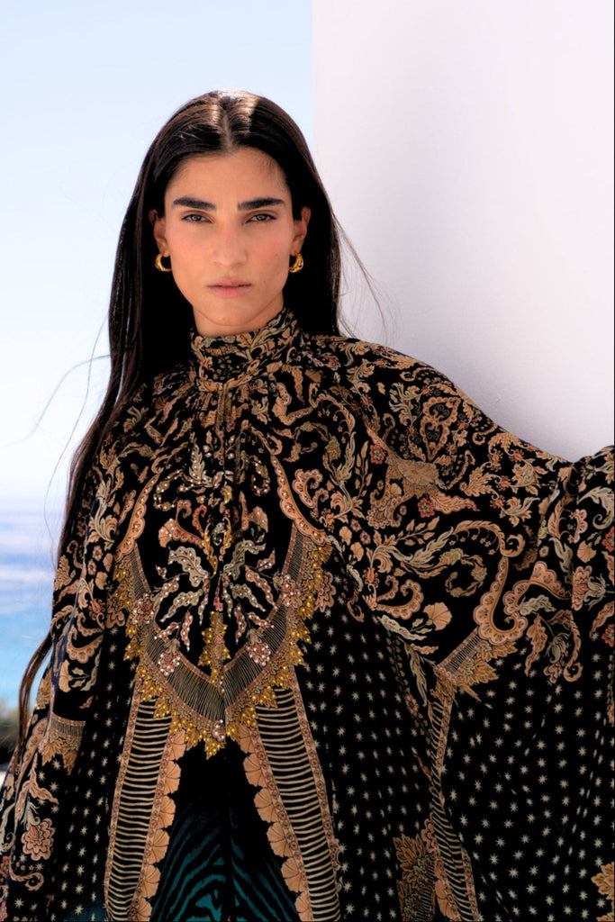 EMERALD EMPRESS HI - NECK MAXI KAFTAN - Czarina