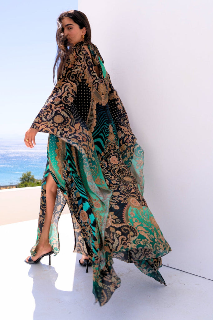 EMERALD EMPRESS HI - NECK MAXI KAFTAN - Czarina
