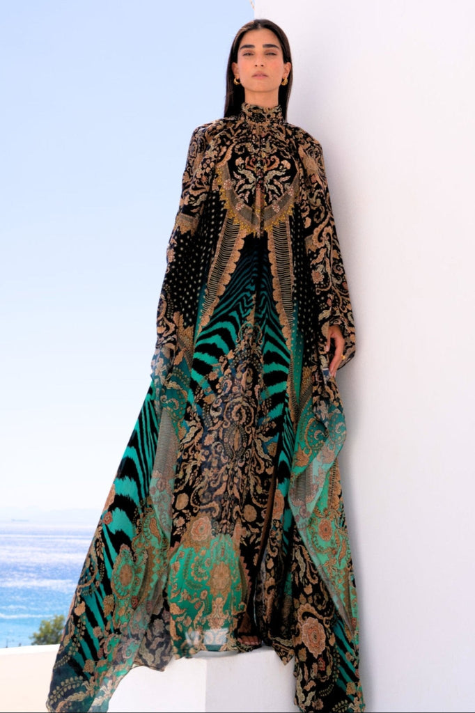 EMERALD EMPRESS HI - NECK MAXI KAFTAN - Czarina