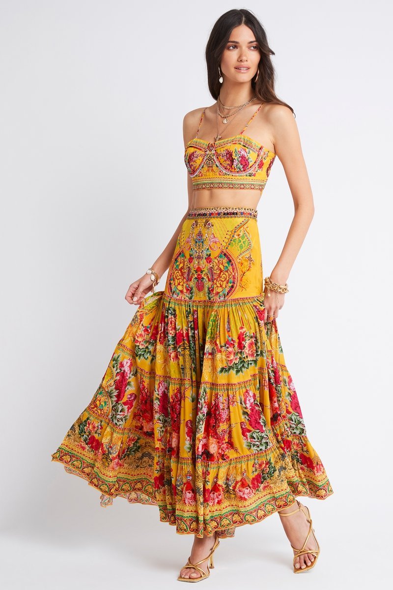 fitted lace wedding dress ENDLESS SUMMER MAXI SKIRT W SIDE SLIT – Czarina USA