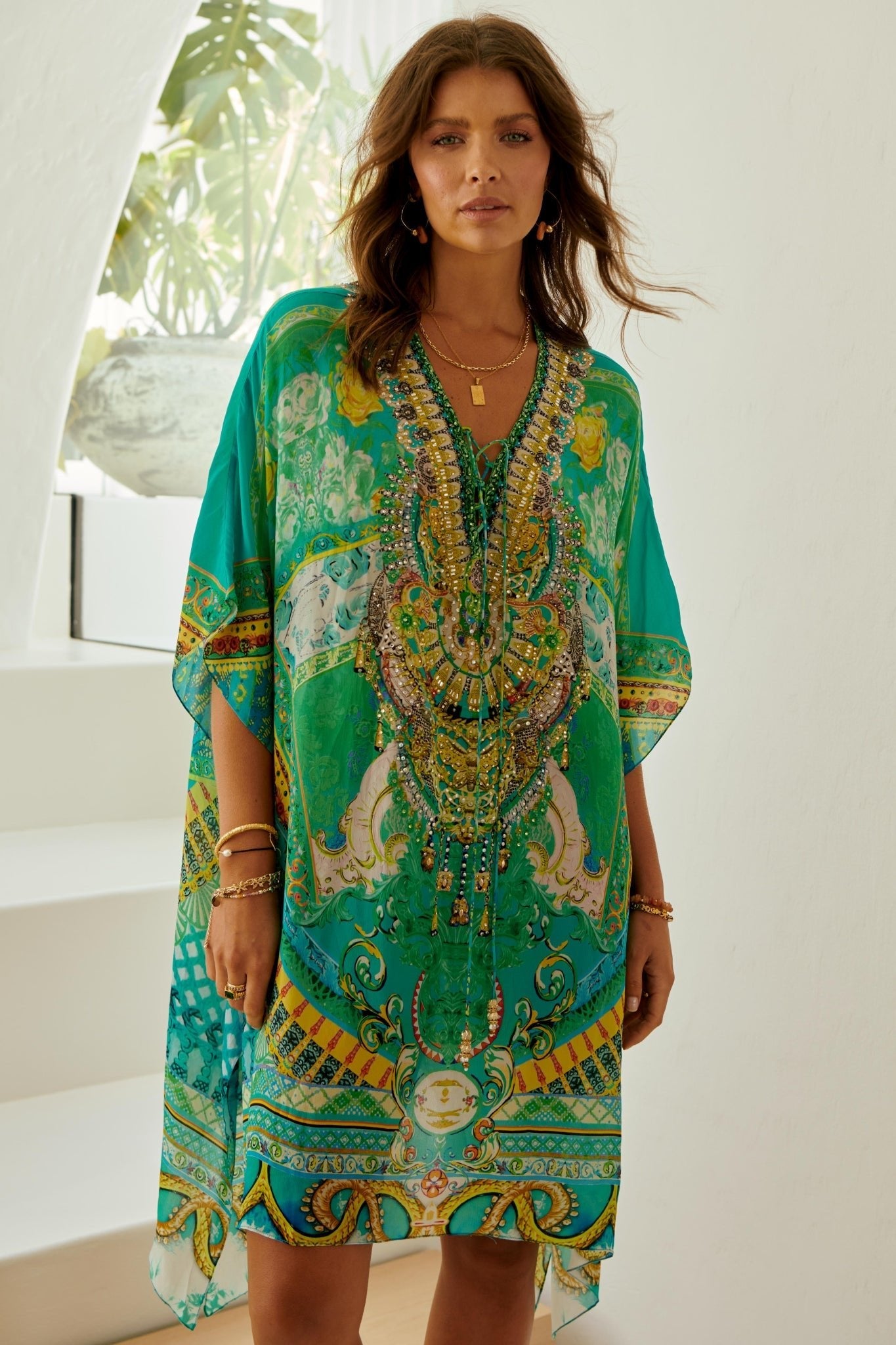 caftan dress short Isle Of Dreams Short Kaftan – Czarina USA
