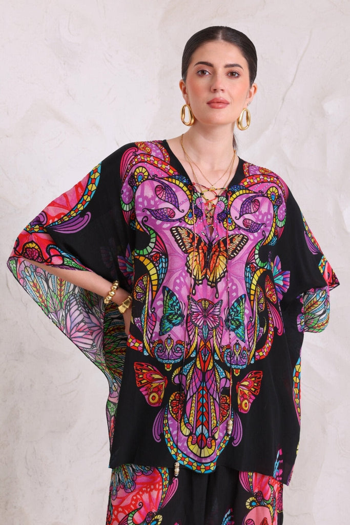 MIDNIGHT WINGS BUTTERFLY TOP - Czarina