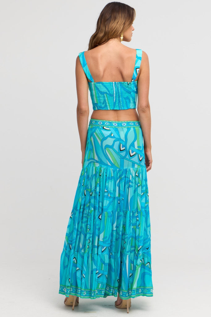 OCEANIC BLUES MAXI SIRT W SIDE SLIT - Czarina