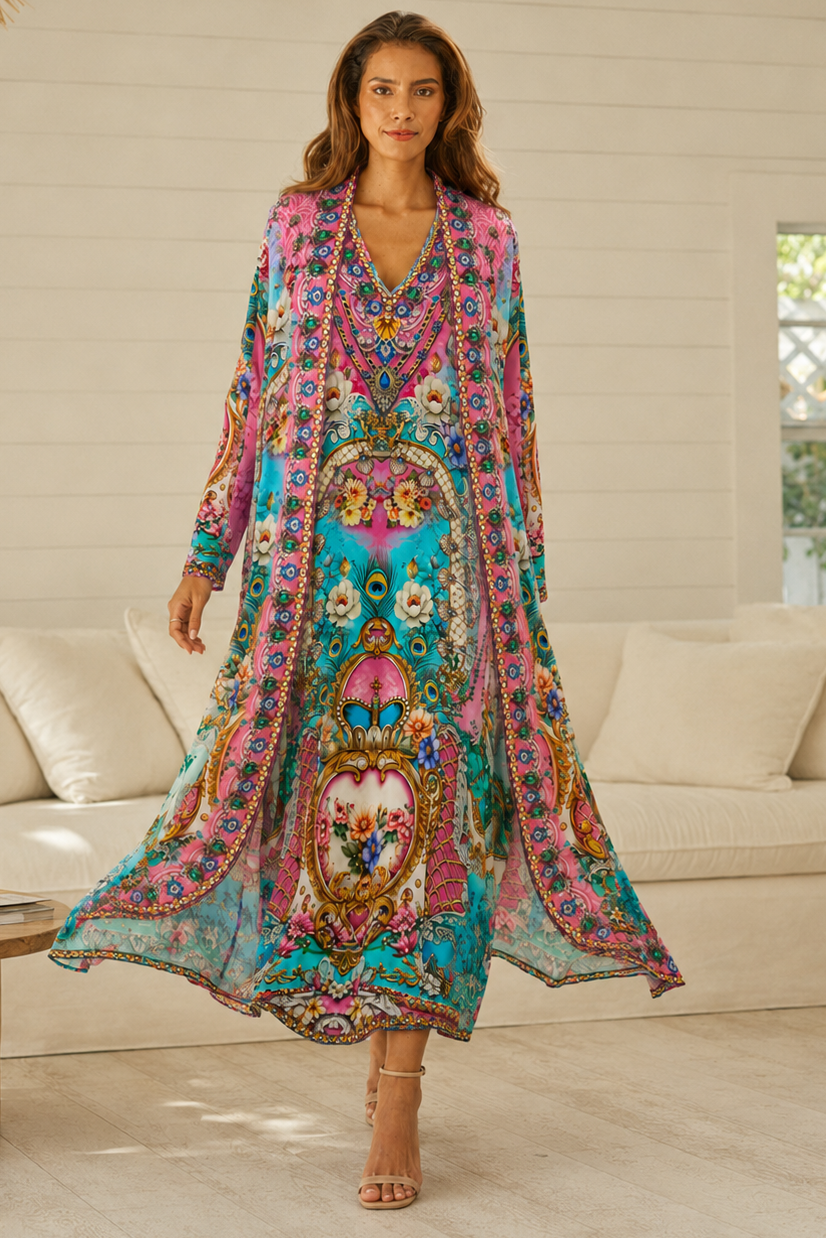 super big long jacket 18aw 花柄 PARADISO LONG JACKET – Czarina USA