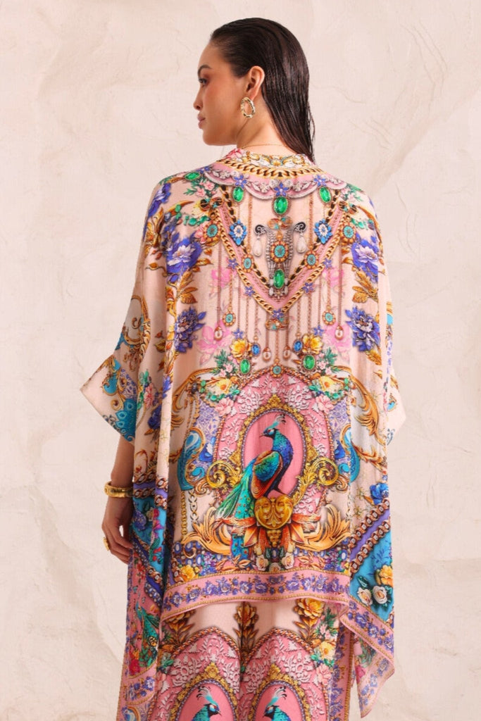 Peacock Dreams Kaftan Top w Sleeves - Czarina