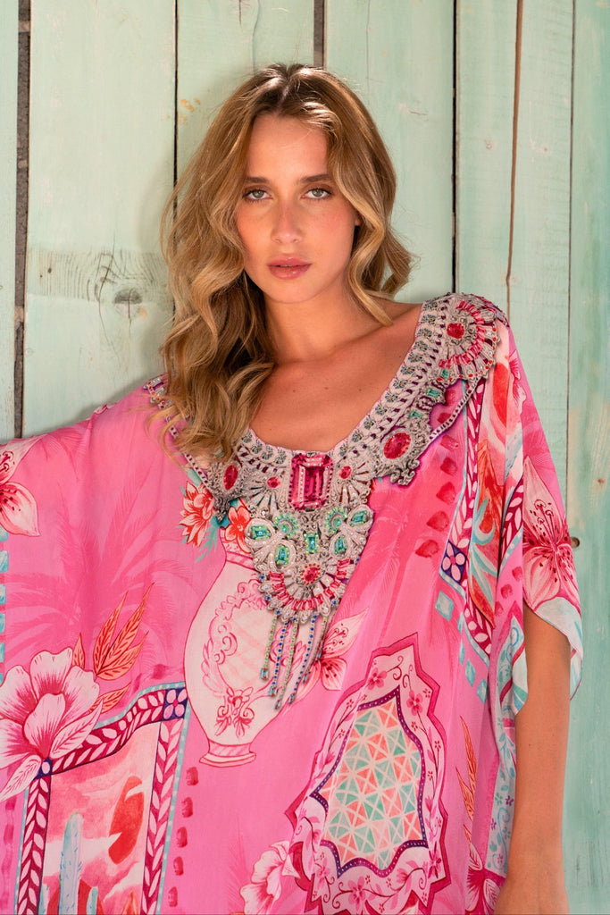 Pink Boho R - N Long Kaftan - Czarina