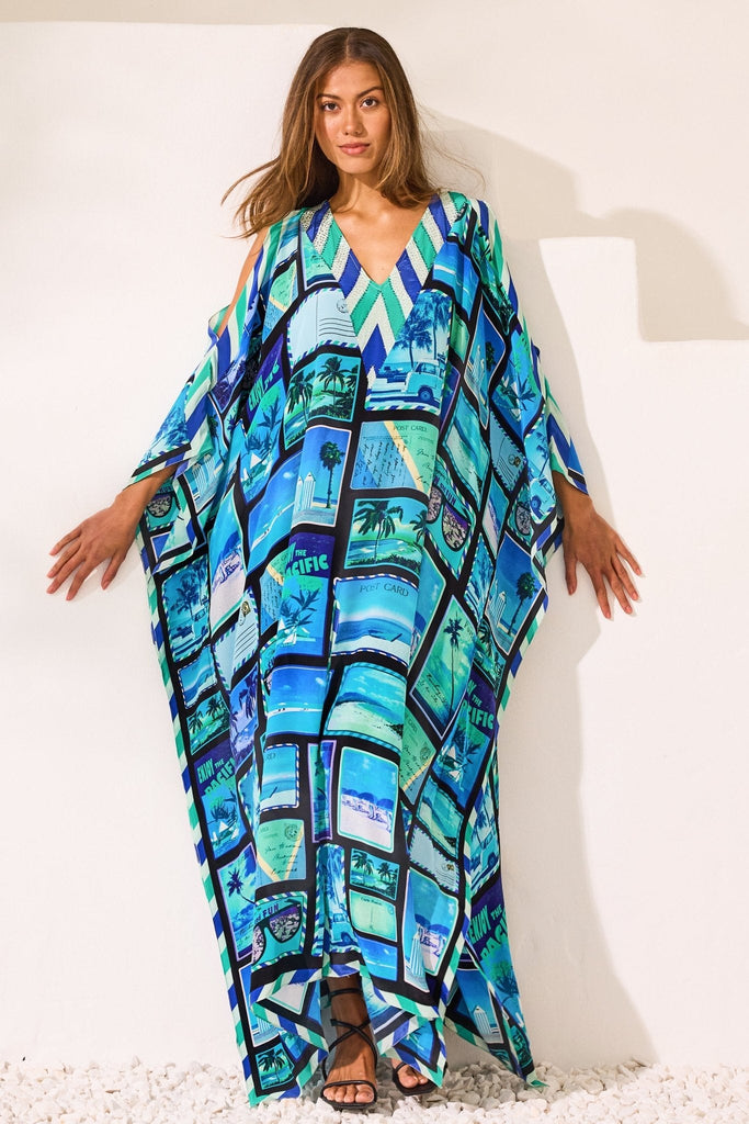 Postcards 100% Silk Big Width Kaftan - Czarina