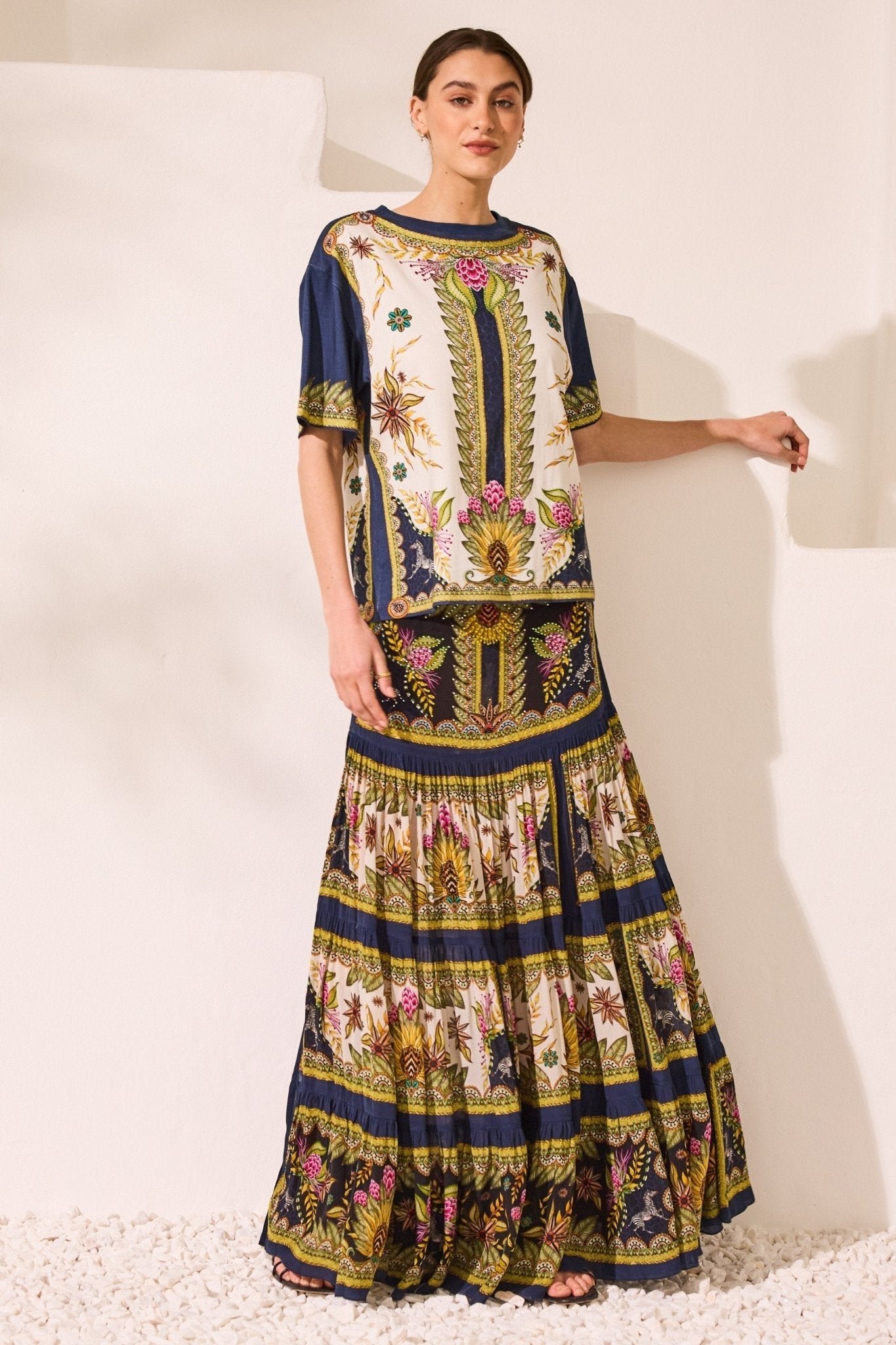 Princess Of Savannah Maxi Skirt w Side Slit – Czarina USA