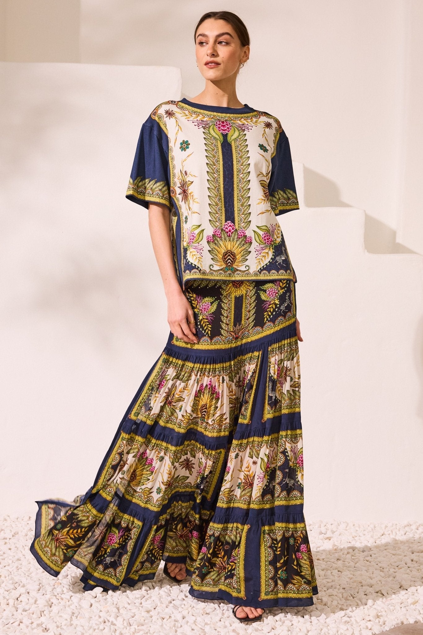 Princess Of Savannah Maxi Skirt w Side Slit – Czarina USA