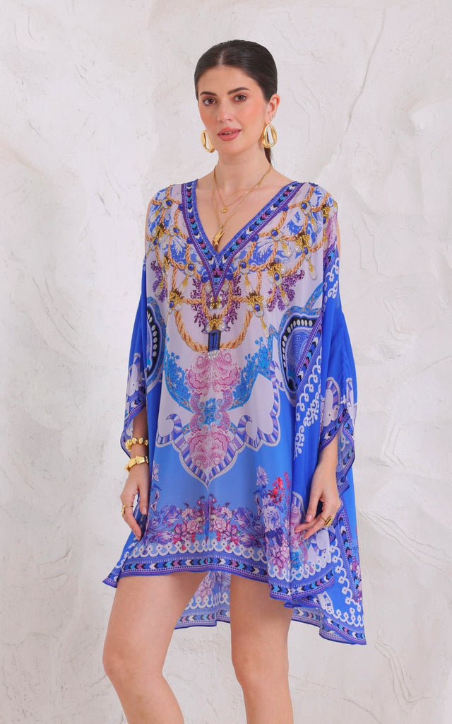 PURPLE PEARLS KAFTAN DRESS - Czarina