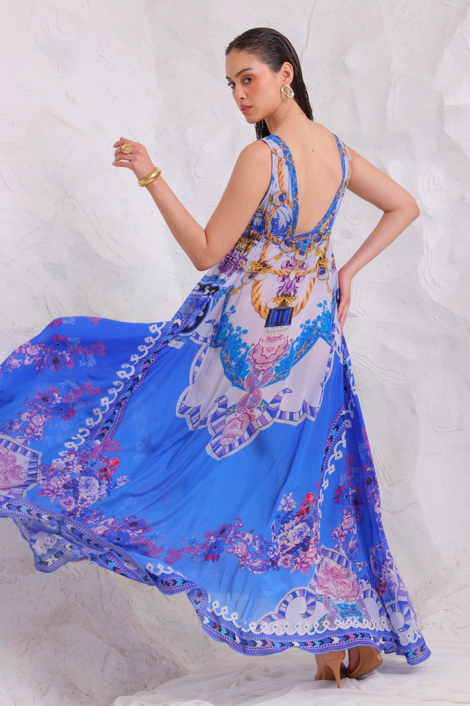 PURPLE PEARLS MAXI DRESS - Czarina