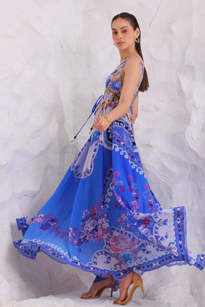 PURPLE PEARLS MAXI DRESS - Czarina