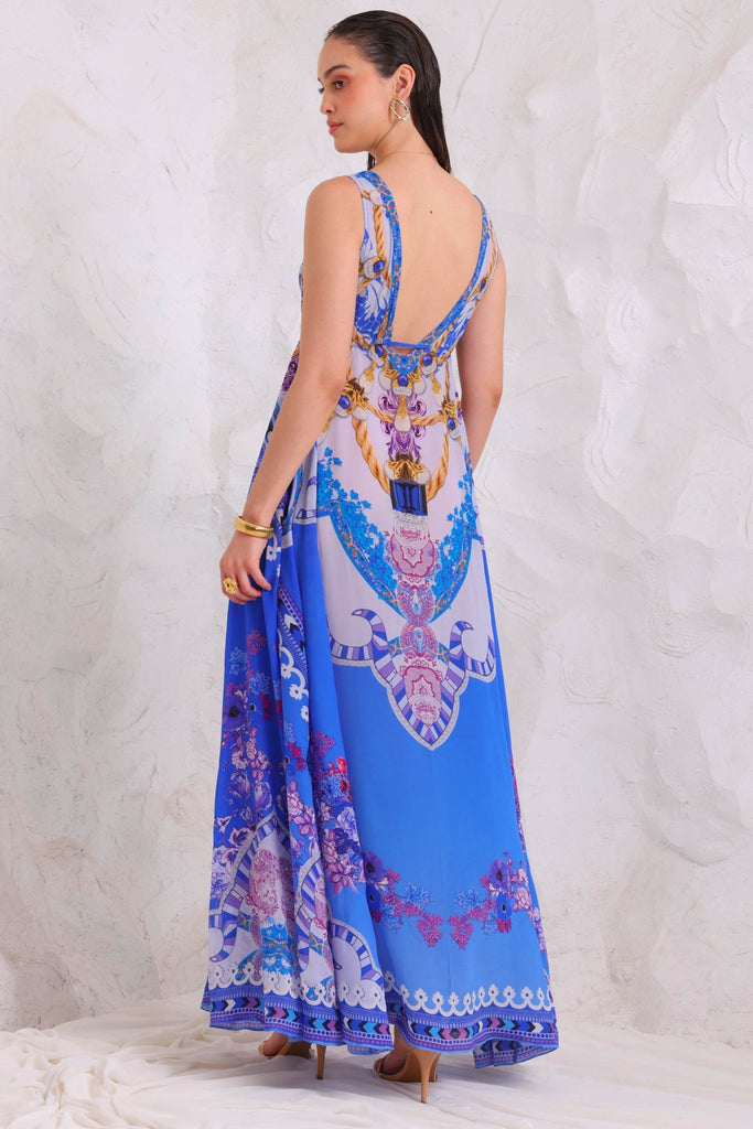 PURPLE PEARLS MAXI DRESS - Czarina