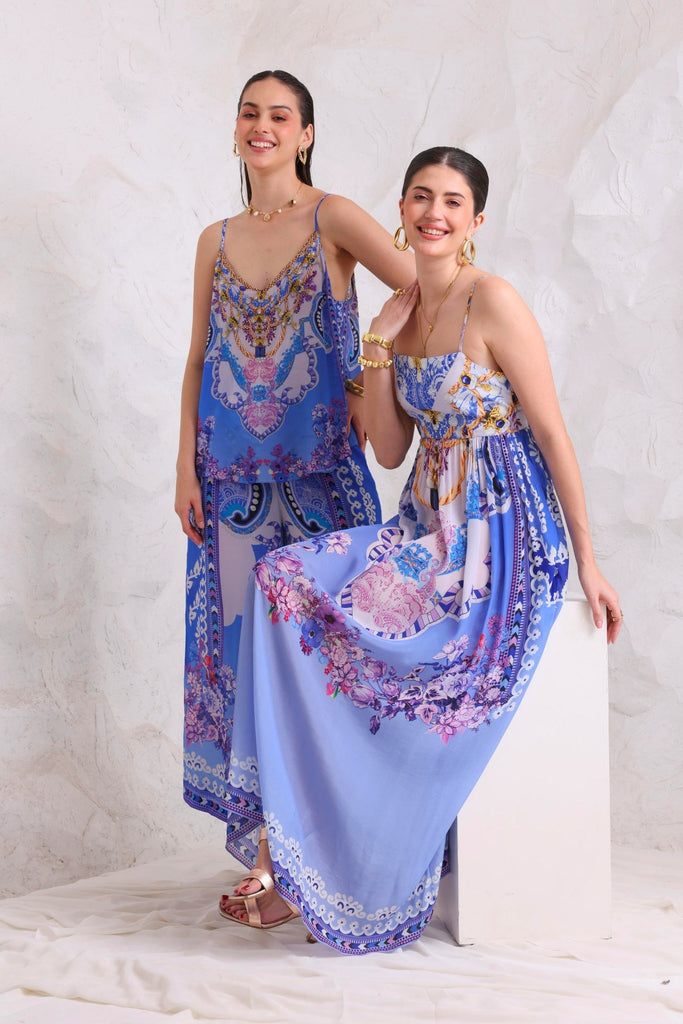 PURPLE PEARLS S - S MIDI DRESS - Czarina