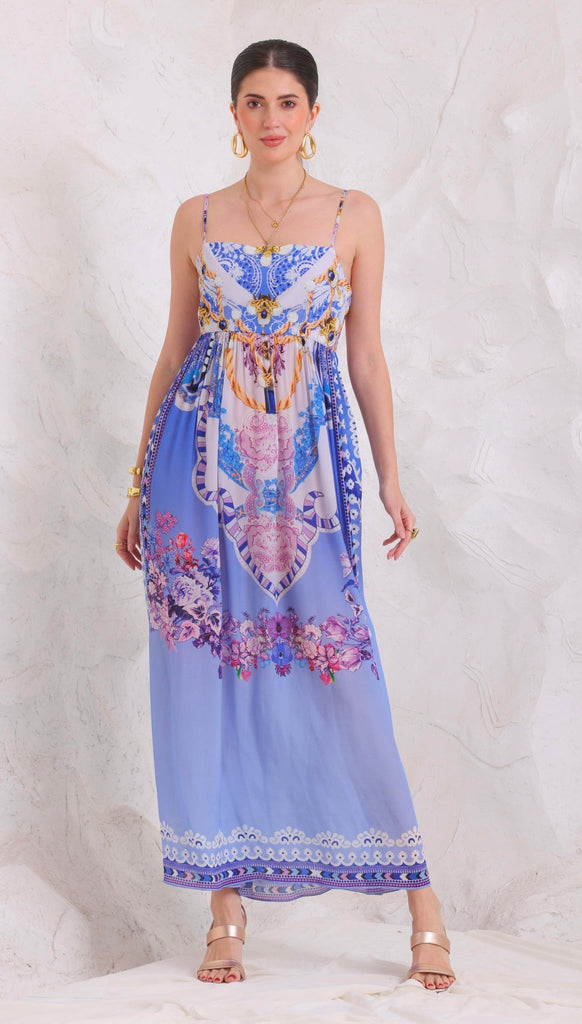 PURPLE PEARLS S - S MIDI DRESS - Czarina