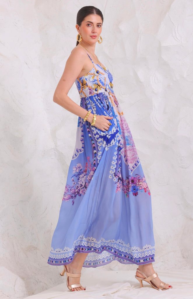 PURPLE PEARLS S - S MIDI DRESS - Czarina