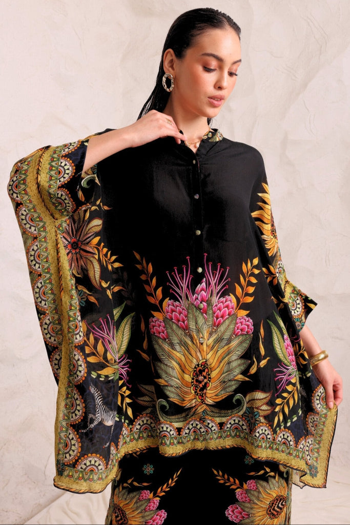 Queen Of Savannah Kaftan Top w Sleeves - Czarina