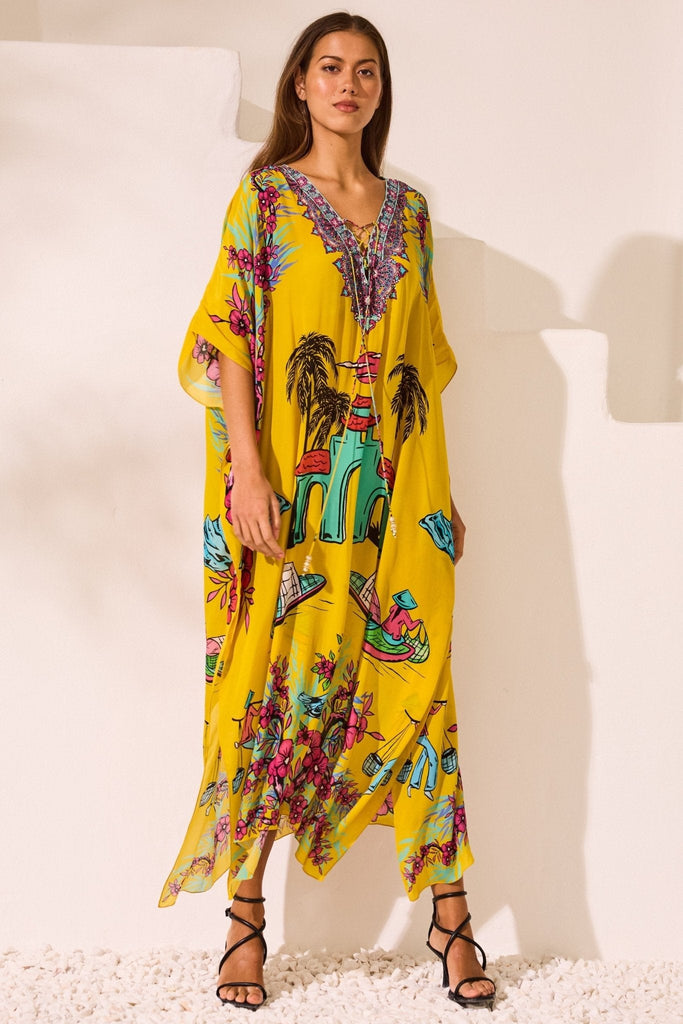 Saigon Sunsets Medium Kaftan - Czarina