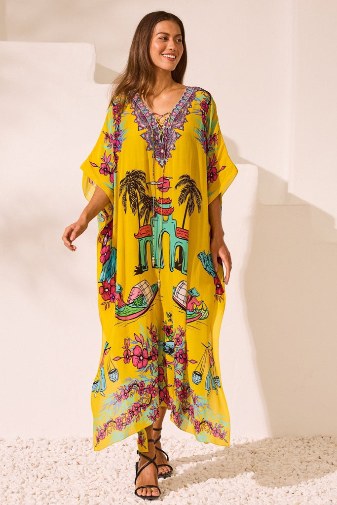 Saigon Sunsets Medium Kaftan - Czarina
