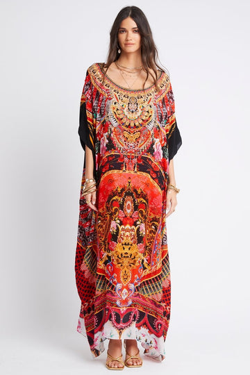 SHE WAS POWERFUL ROUND NECK LONG KAFTAN - Czarina