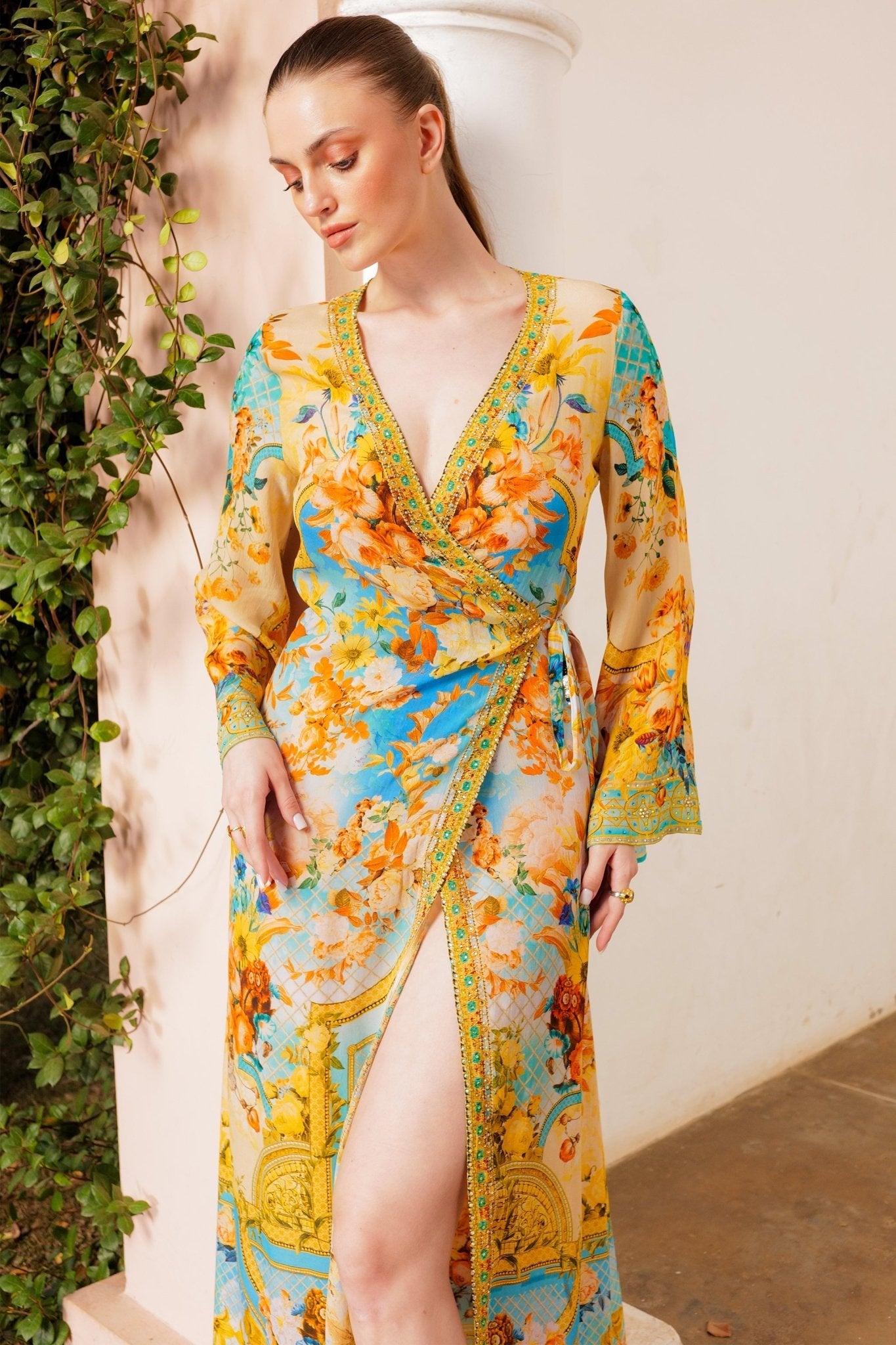SUMMER GARDEN WRAP DRESS – Czarina USA