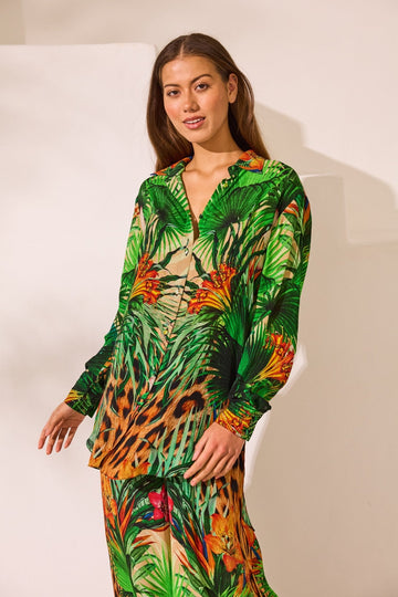 Tropical Temptation Long Sleeve Shirt - Czarina