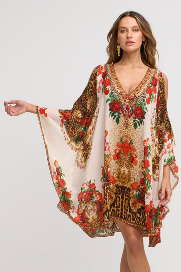 White Leopardess Kaftan Dress - Czarina