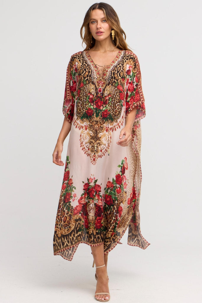 White Leopardess Medium kaftan - Czarina