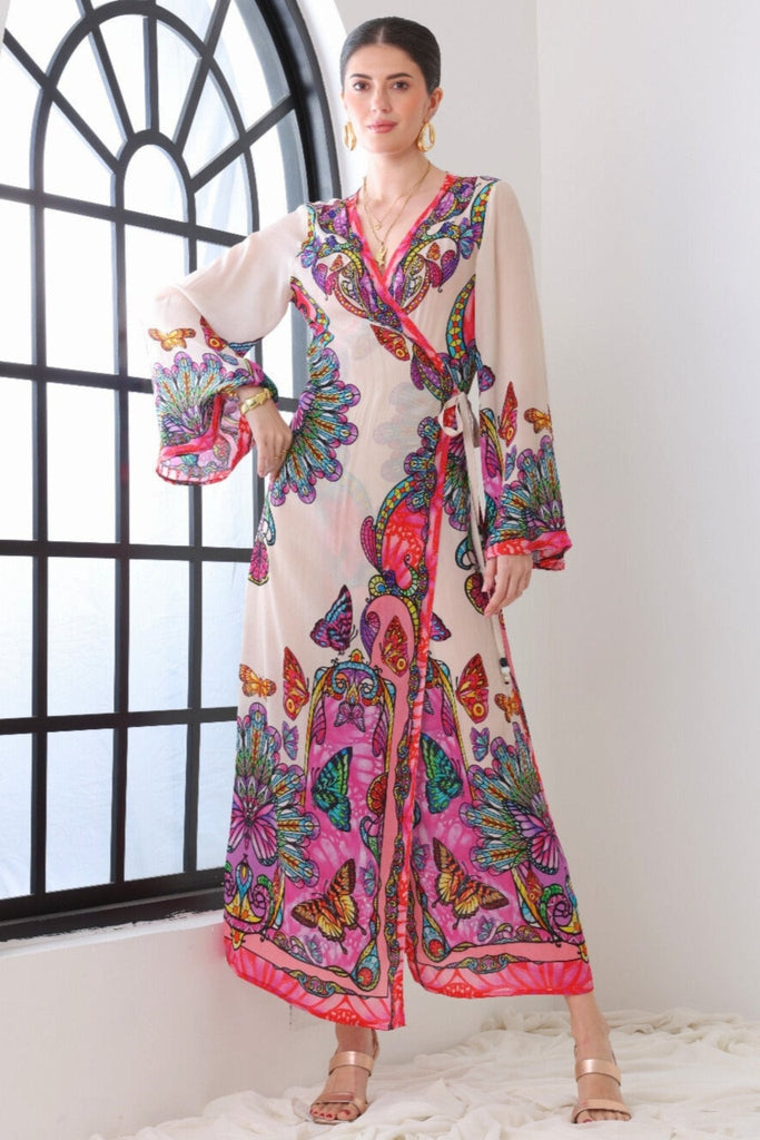WINGS OF WONDER WRAP DRESS - Czarina