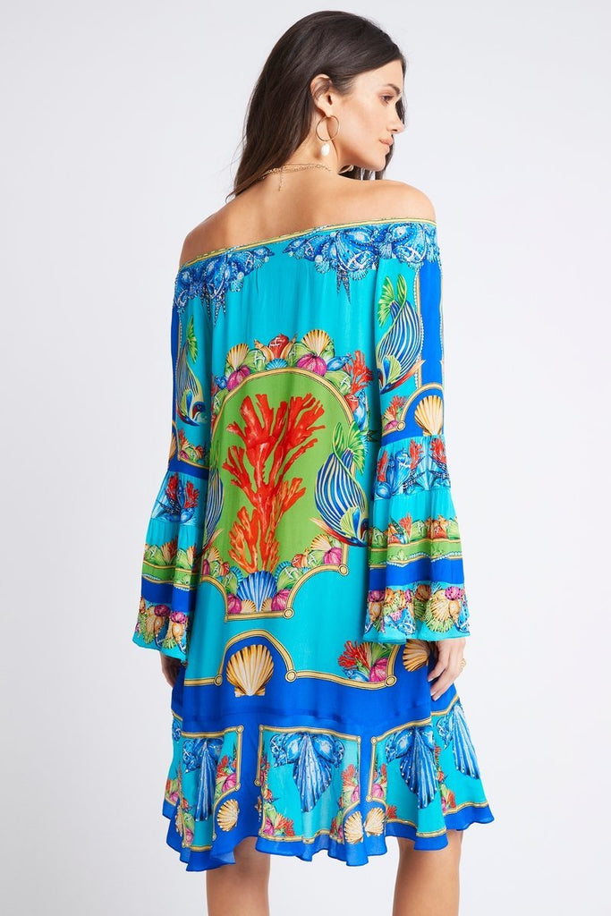 DEEP IN THE OCEAN FRILL DRESS - PRE ORDER - Czarina