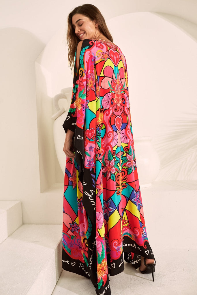 DREAMY CUPID 100% SILK BIG WIDTH KAFTAN - Czarina