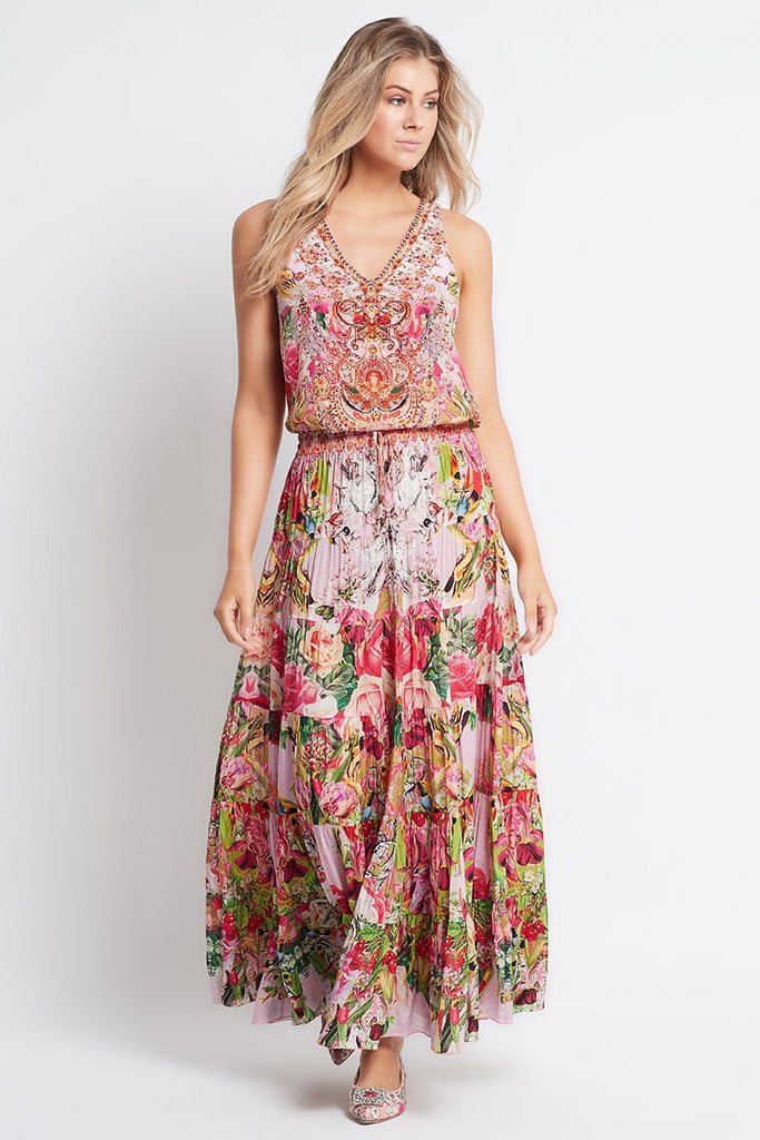 Every Flower Blossoms V-Neck Tank Top - Czarina
