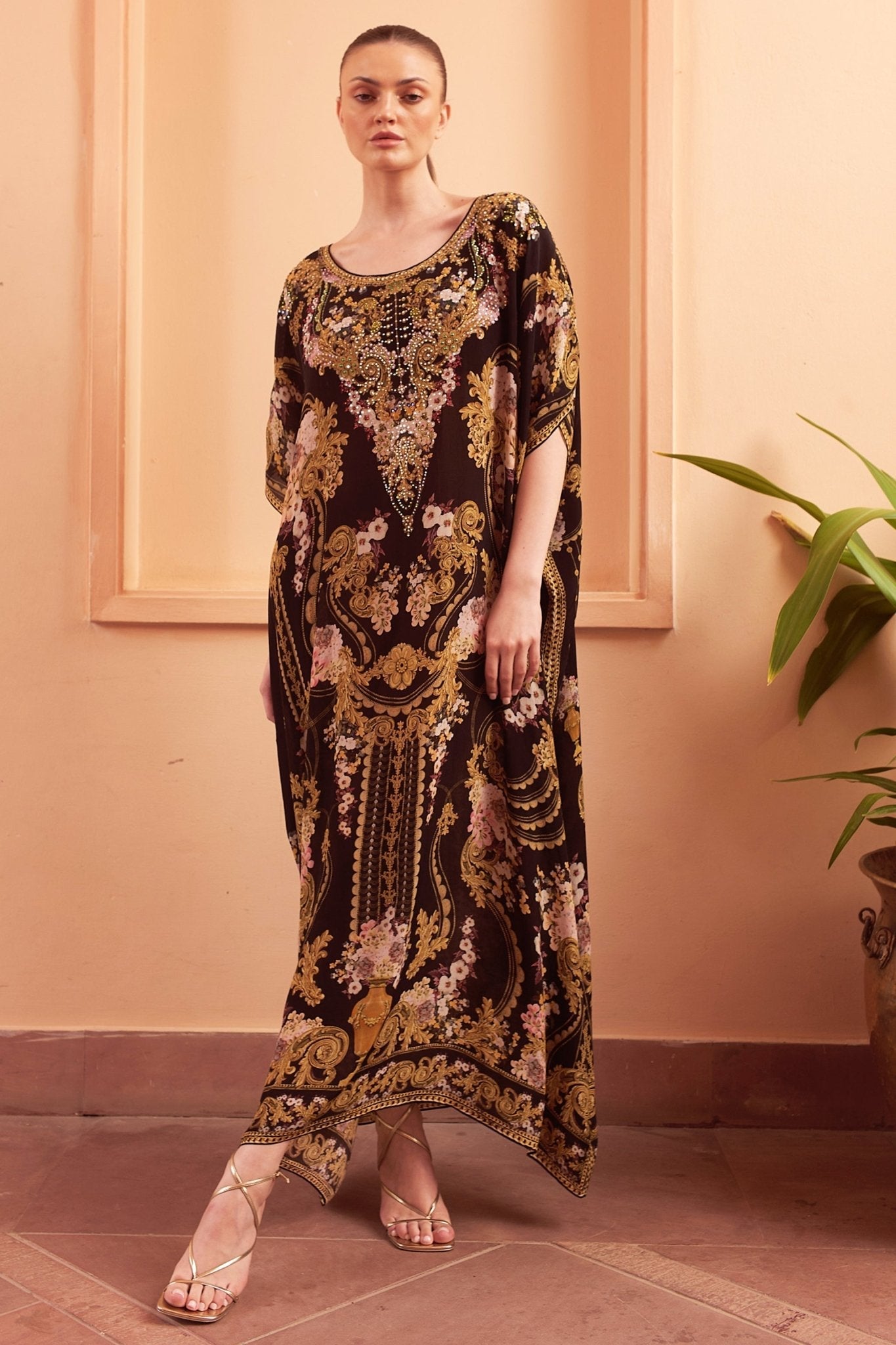 golden kaftan dress GOLDEN KAFTAN CO ORD – One Knot One main image 0